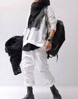 【bajra】 UNISEX BACK DRAPE& PRINTED LIGHT SWEAT TOP 159QK04_WHITE PRINTED