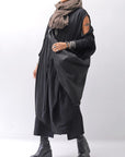 【thom/krom】 SKIN COTTON SLEEVE-LESS LONG DRESS WD58_BLACK