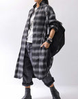 【bajra】 UNISEX SARROUEL SUPER STRETCH COTTON DENIM PANTS 159QP03_USED BLACK WASH
