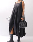 【RUNDHOLZ】 BALLOON OPEN SHIRT DRESS _BLACK