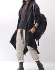 【bajra】 UNISEX 2WAY SWEAT ZIP-UP CARDIGAN 160QK03_BLACK