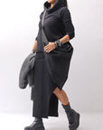 【bajra】 UNISEX SUPER STRETCH COTTON HOODIE TOP 150QK03_BLACK