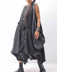 【RUNDHOLZ】MULTIWAY COTTON DRESS _BLACK GLOSS