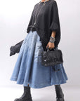 【RUNDHOLZ】 BIG POCKETS DENIM SKIRT _INDIGO STONEWASH