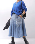 【RUNDHOLZ】 BIG POCKETS DENIM SKIRT _INDIGO STONEWASH