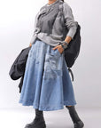 【RUNDHOLZ】 BIG POCKETS DENIM SKIRT _INDIGO STONEWASH