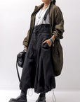 【RUNDHOLZ】 MULTIWAY LINEN COTTON SUSPENDER SKIRT PANTS 209 5311/03_BLACK