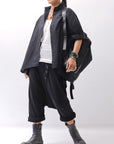 【studio b3】 OVERSIZED BACK BUTTON SHIRT TOP NB2070_BLACK