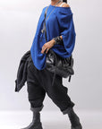 【RUNDHOLZ】 UNISEX STRETCH COTTON GLOSS SARRUEL PANTS _BLACK GLOSS