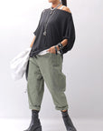 【NOSTRASANTISSIMA】 OVERSIZED VISCOSE&SILK TOP M03_BLACK