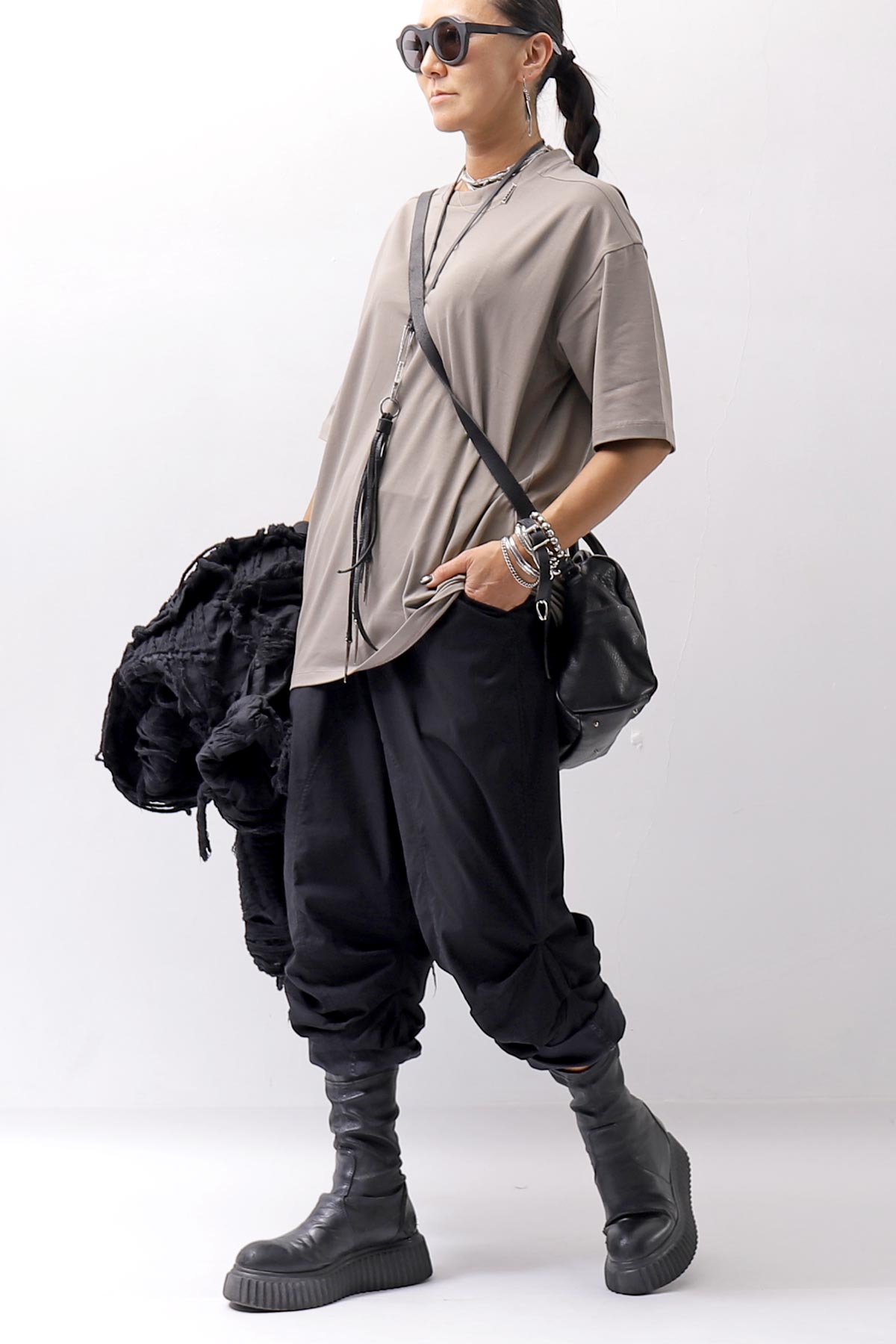 【thom/krom】 UNISEX COTTON MODAL RELAX FIT TEE MTS869_ROCK