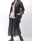 【studio b3】 ASYMMETRY LAYERED SKIRT MLB950_BLACK