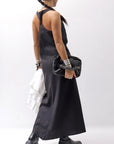 【Primordial is Primitive】 BACK CROSSED TANK DRESS 412LS_BLACK