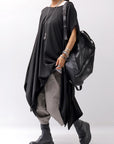 【Primordial is Primitive】 ASYMMETRY OVERSIZED COTTON LONG TOP 100RO_BLACK