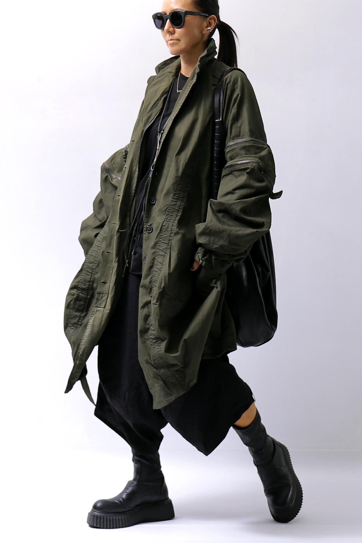 【RUNDHOLZ】 UNISEX DESIGN POCKET BLOUSON COAT 260 1208_OLIVE CLOUD