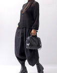 【thom/krom】 LONG SLEEVE SEE THROUGH SHIRT WH10_BLACK