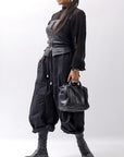 【thom/krom】 LONG SLEEVE SEE THROUGH SHIRT WH10_BLACK