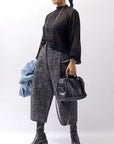 【thom/krom】 LONG SLEEVE SEE THROUGH SHIRT WH10_BLACK