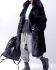 【RUNDHOLZ】 UNISEX FAUX FUR OVERSIZED COAT 324 1211_BLACK