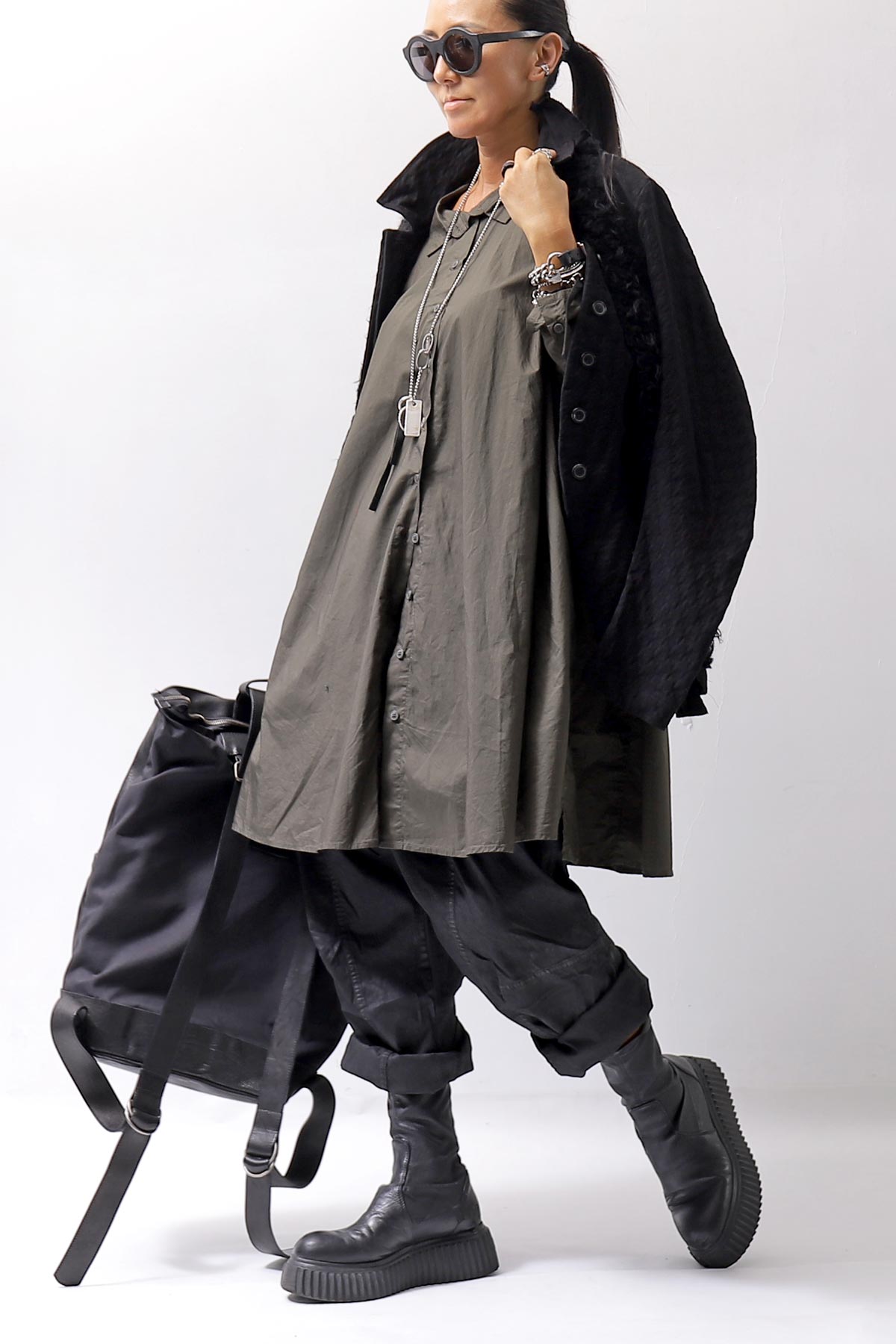 【RUNDHOLZ】 UNISEX OVERSIZE COTTON SHIRT 332 0915_JUNGLE