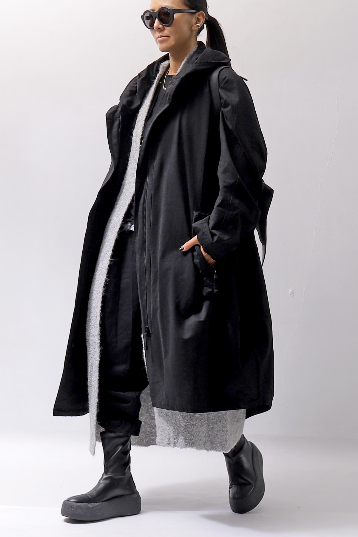 【RUNDHOLZ】 UNISEX OVERSIZED MODS COAT 323 1212_BLACK