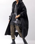 【RUNDHOLZ】 UNISEX OVERSIZED LIGHT MODS COAT 323 1212_BLACK