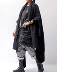 【RUNDHOLZ】 UNISEX RACCOON MULTI CARDIGAN COAT KNIT 141 7709_BLACK