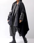 【RUNDHOLZ】 UNISEX RACCOON MULTI CARDIGAN COAT KNIT 141 7709_BLACK