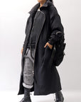 【thom/krom】 UNISEX LIGHT PUFF LONG COAT WSJ486_BLACK