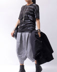 【Primordial is Primitive】 UNISEX SIDE PRINTED SLIM FIT TEE ST-709RO_BLACK