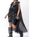 【sanctamuerte】 COTTON SLEEVE-LESS LONG TOP 325/MM_BLACK