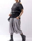 【NOSTRASANTISSIMA】 STRETCH COTTON 2WAY TOP DRESS A08_BLACK