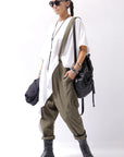【bajra】 UNISEX FRONT FLAP STRETCH PANTS 148QP02_KHAKI