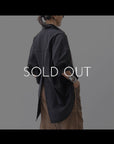 【studio b3】 OVERSIZED BACK BUTTON SHIRT TOP NB2070_BLACK