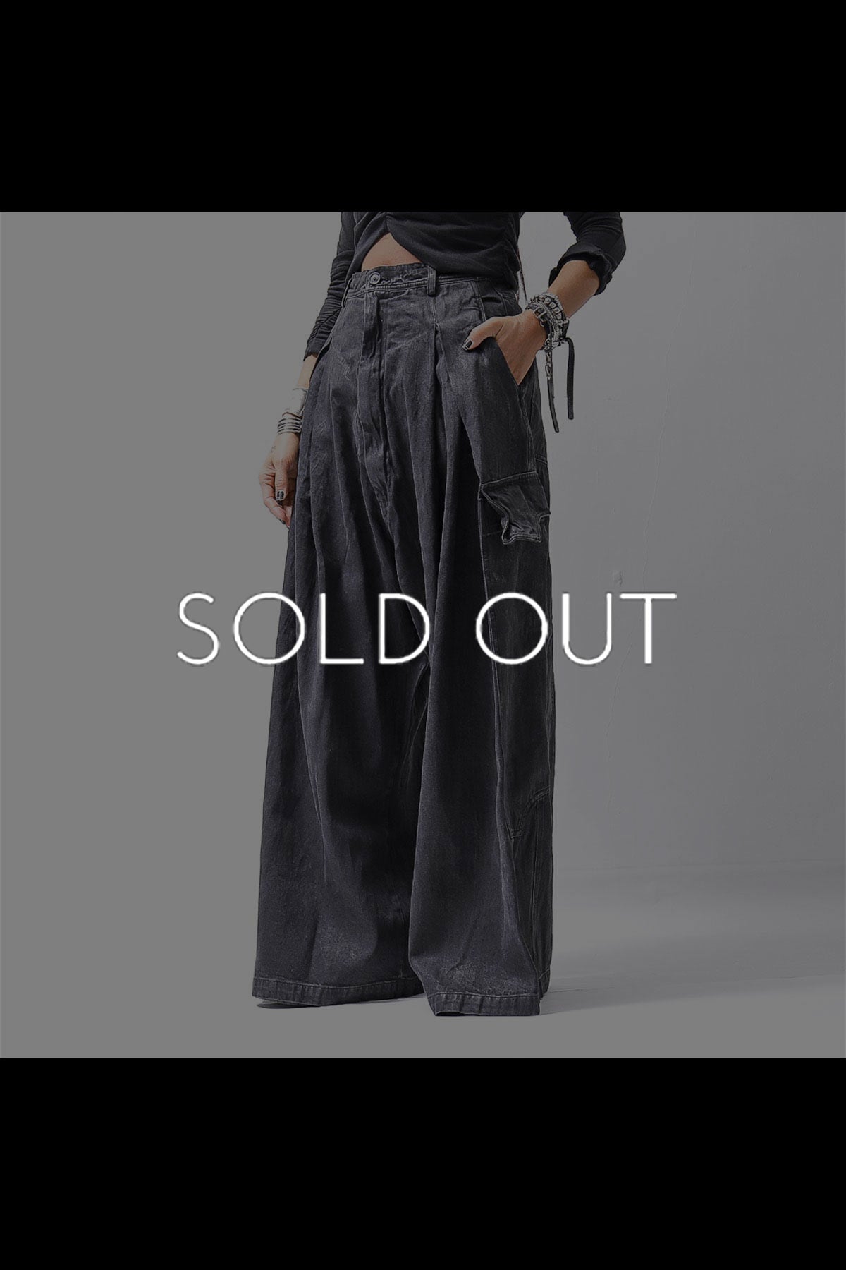 【RUNDHOLZ】 DENIM GLOSS BAGGY PANTS 103_BLACK GLOSS