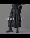 【RUNDHOLZ】 FRONT TUCK WIDE COTTON PANTS_BLACK