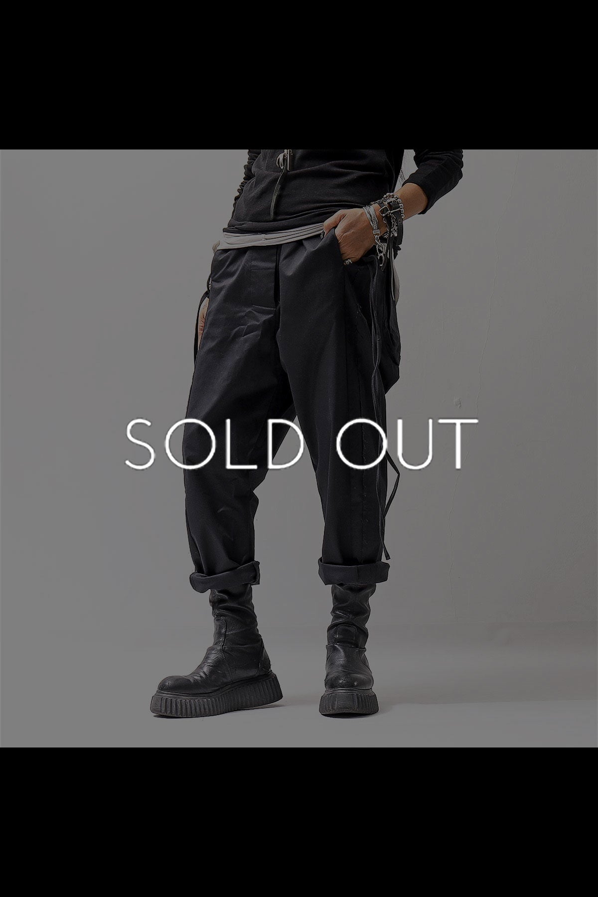 【studio b3】 UNISEX COTTON SARROUEL PANTS OGB1760/M2_BLACK