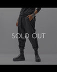 【NOSTRASANTISSIMA】UNISEX MIXED STRIPES PANTS P17_BLACK