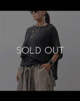 【RUNDHOLZ】 COTTON MESH KNIT TOPS _BLACK