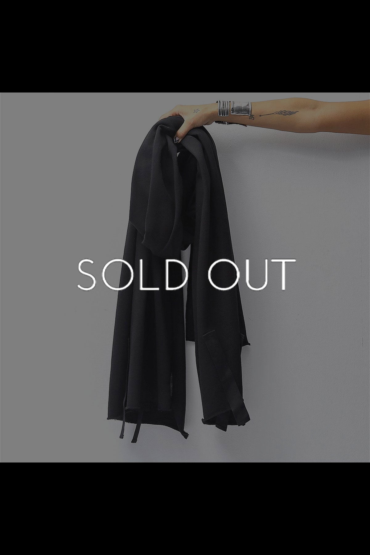 【PLÜ】 COTTON SWEAT MEGA STOLE PL16S_BLACK