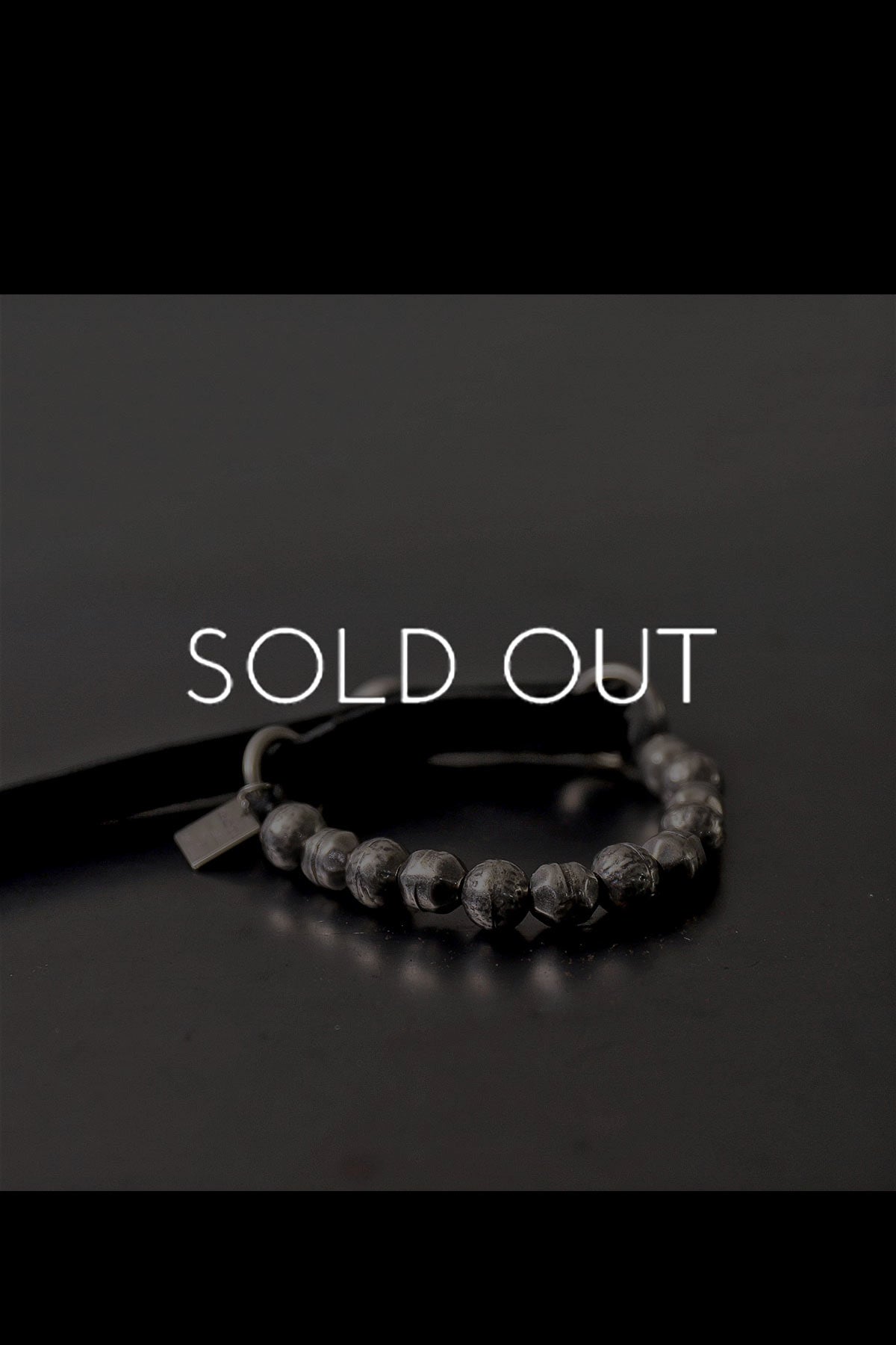 【GOTI】 SILVER STONE BALL&LEATHER BRACELET_BR2207