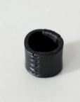 【Julia Fom】 LEATHER STITCHES RING ASE7_BLACK