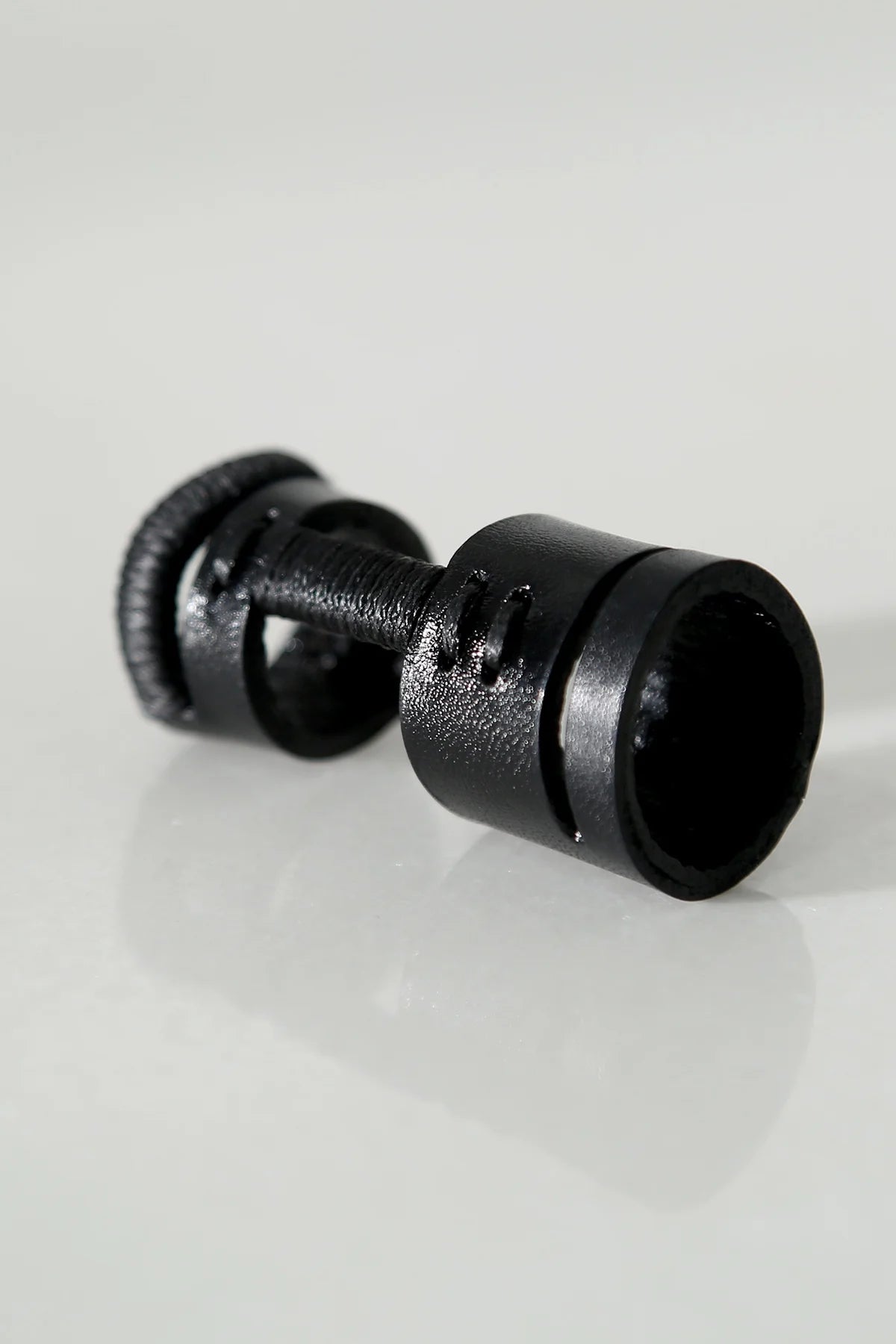 【Julia Fom】 DOUBLE LEATHER RING　ASE3_BLACK