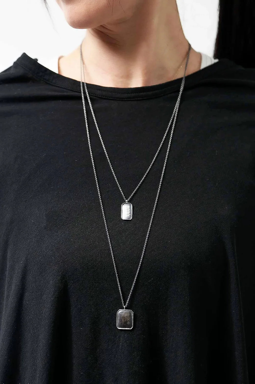 【Rusty Thought】 W SQUARE NECKLACE 120S-TCN_SIL925