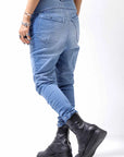 【bajra】 UNISEX WASHED STRETCH DENIM PANTS 141QP01_BLUE WASH