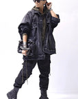 【Andrea Ya'aqov】 UNISEX DENIM CARGO PANTS DEN60_BLACK