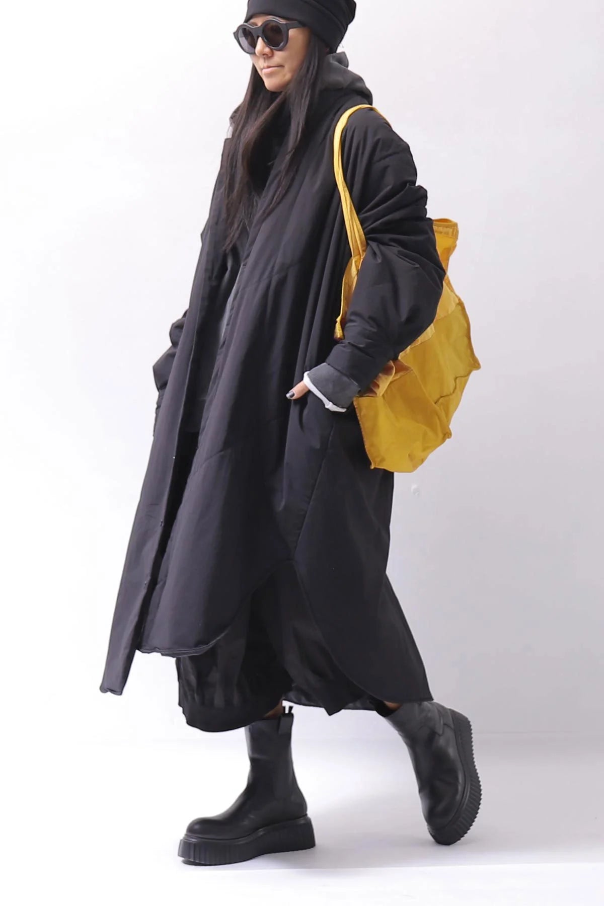 【CHRISTIAN PEAU】 COTTON LEATHER TOTE BAG_YELLOW