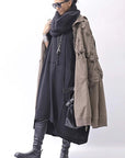 【RUNDHOLZ】 UNISEX ZIPED POCKETS＆HOOD LONG COAT 260 1208_DUNE