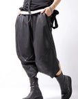 【Primordial is Primitive】 UNISEX ASYMMETRY STRETCH ECO LEATHER PANTS 722HA