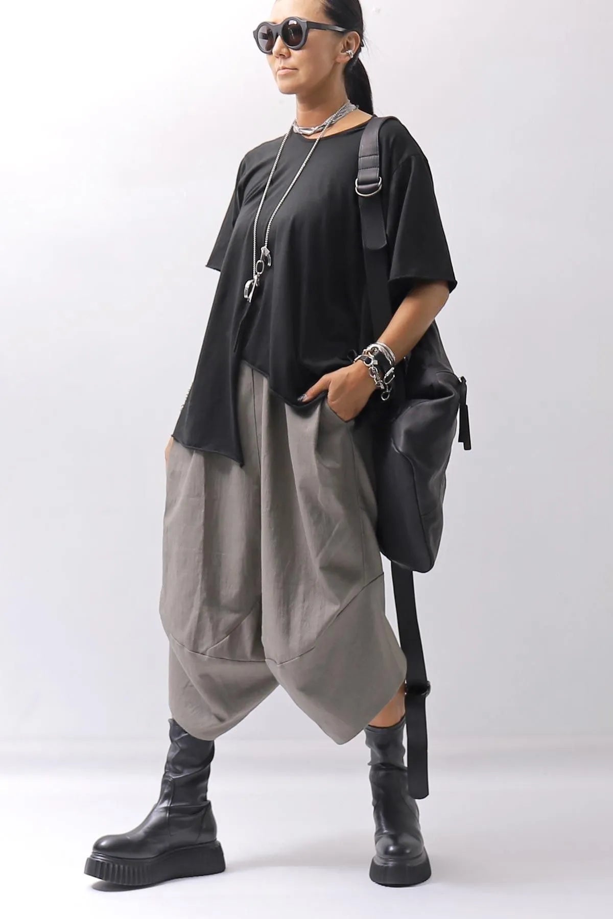 Primordial is Primitive】 UNISEX ASYMMETRY COTTON LINEN